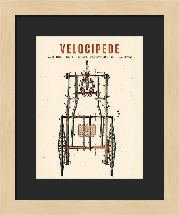 Velocipede Retro Patent Us369860a
