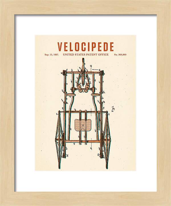 Velocipede Retro Patent Us369860a