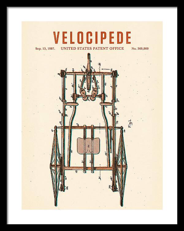 Velocipede Retro Patent Us369860a