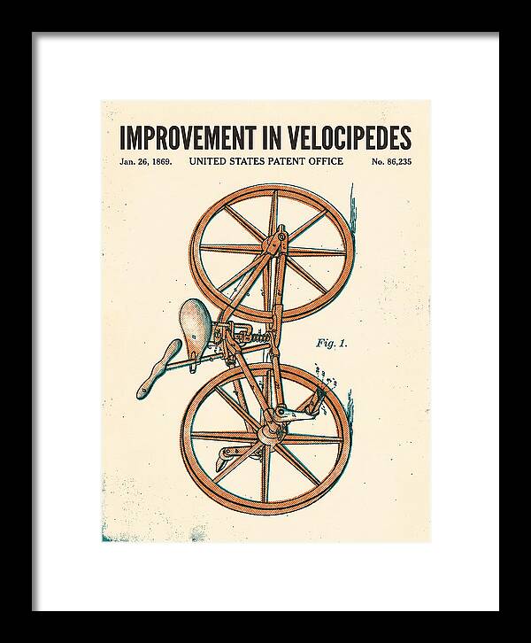 Velocipede Retro Patent Us86235a