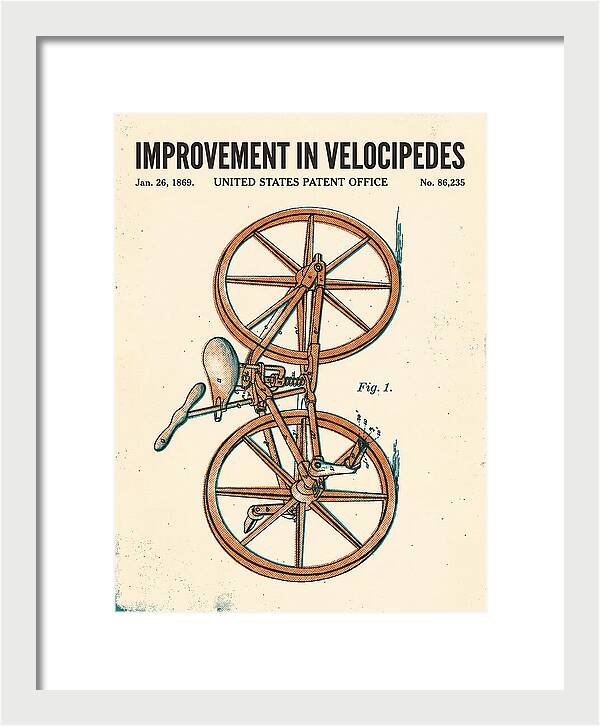 Velocipede Retro Patent Us86235a