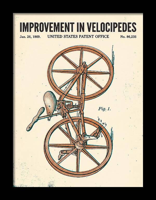Velocipede Retro Patent Us86235a
