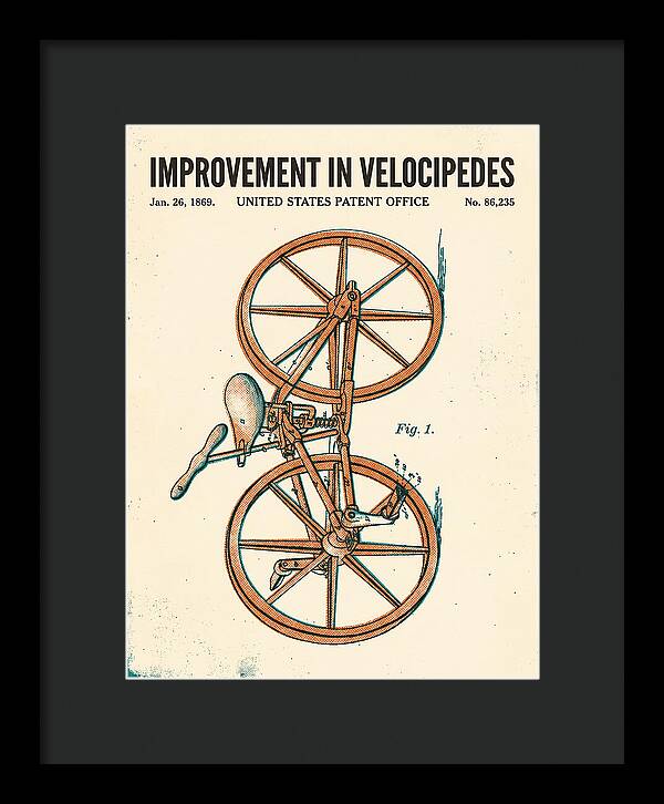 Velocipede Retro Patent Us86235a