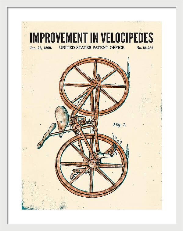Velocipede Retro Patent Us86235a