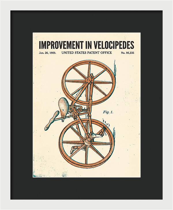Velocipede Retro Patent Us86235a
