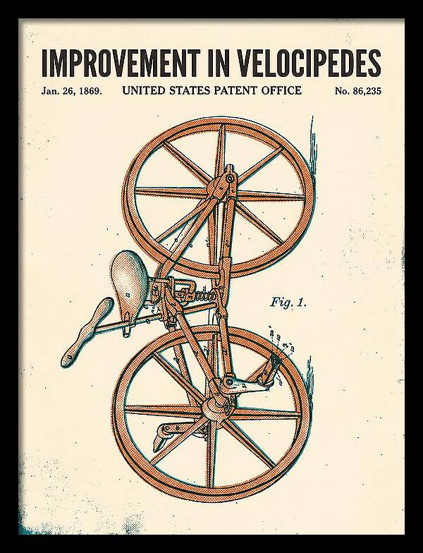 Velocipede Retro Patent Us86235a