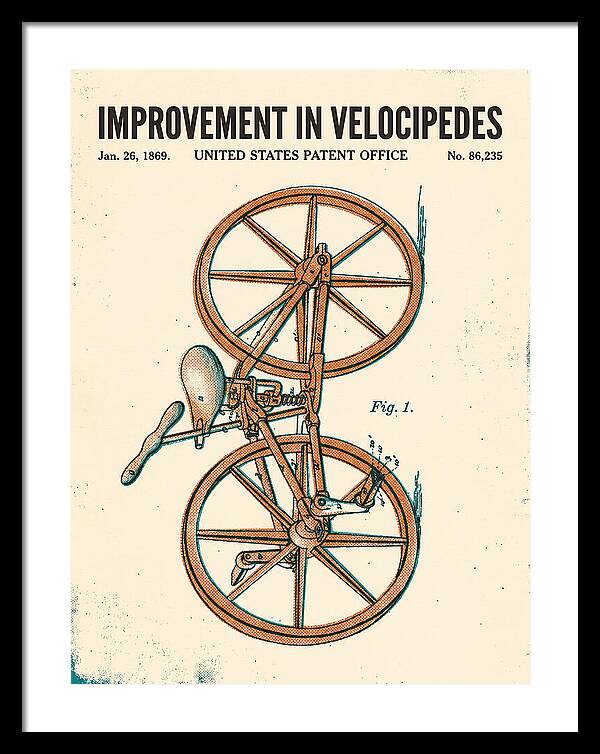 Velocipede Retro Patent Us86235a