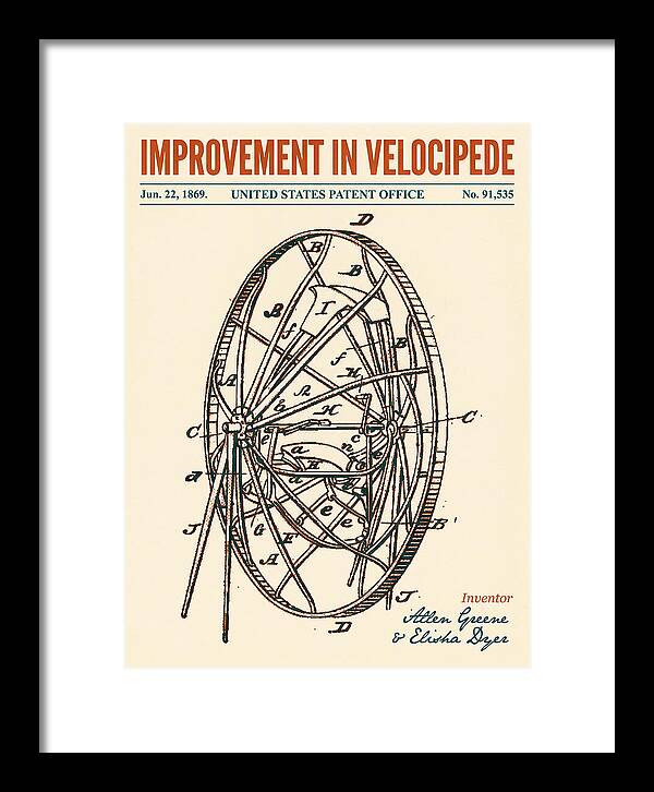 Velocipede Retro Patent Us91535a