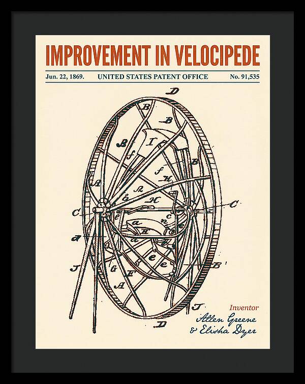 Velocipede Retro Patent Us91535a