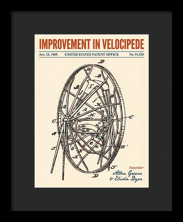 Velocipede Retro Patent Us91535a