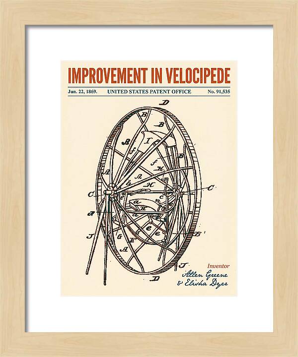 Velocipede Retro Patent Us91535a