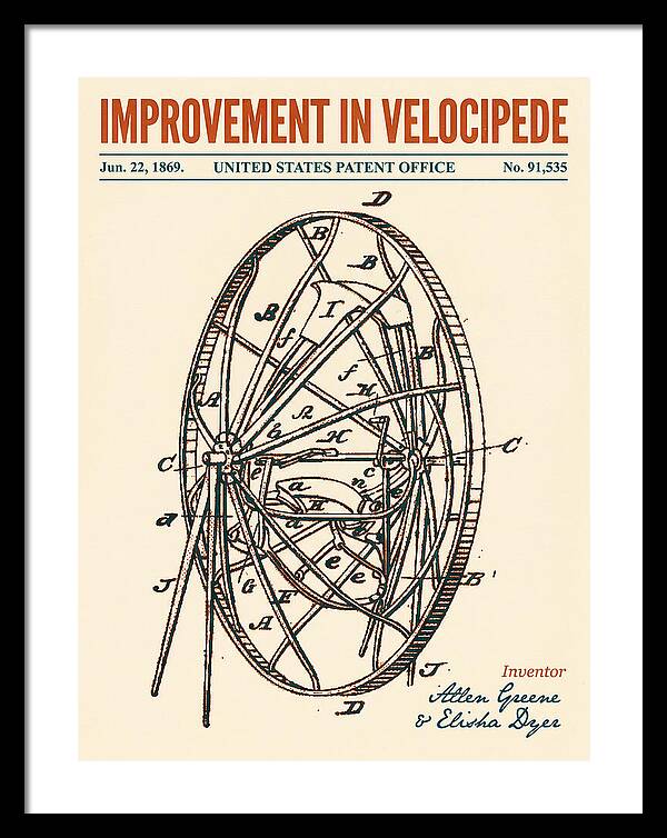 Velocipede Retro Patent Us91535a