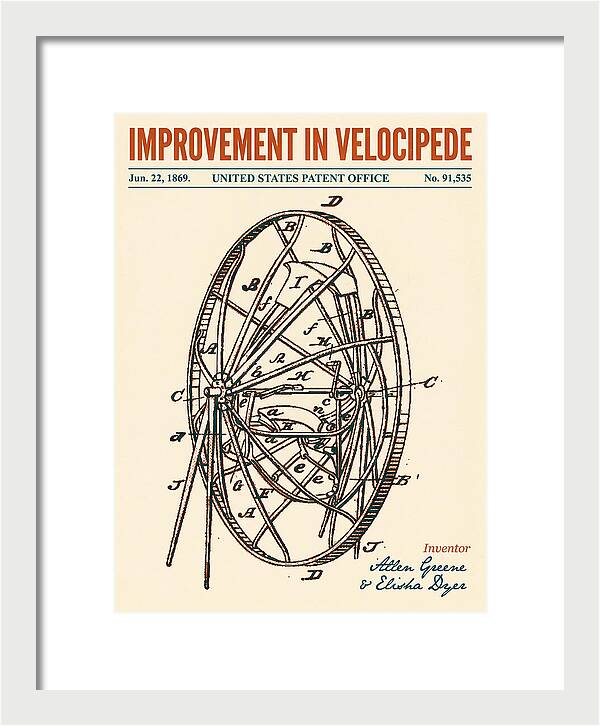 Velocipede Retro Patent Us91535a