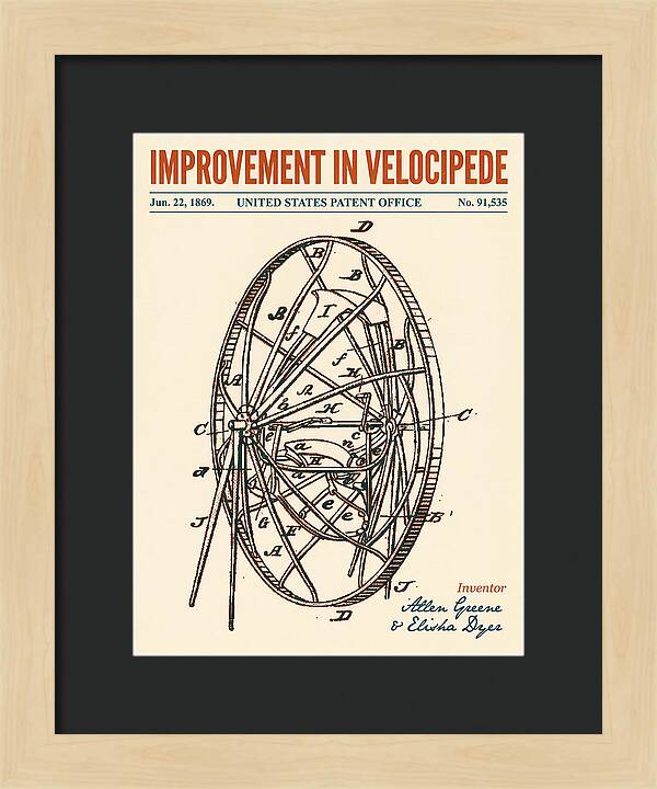 Velocipede Retro Patent Us91535a