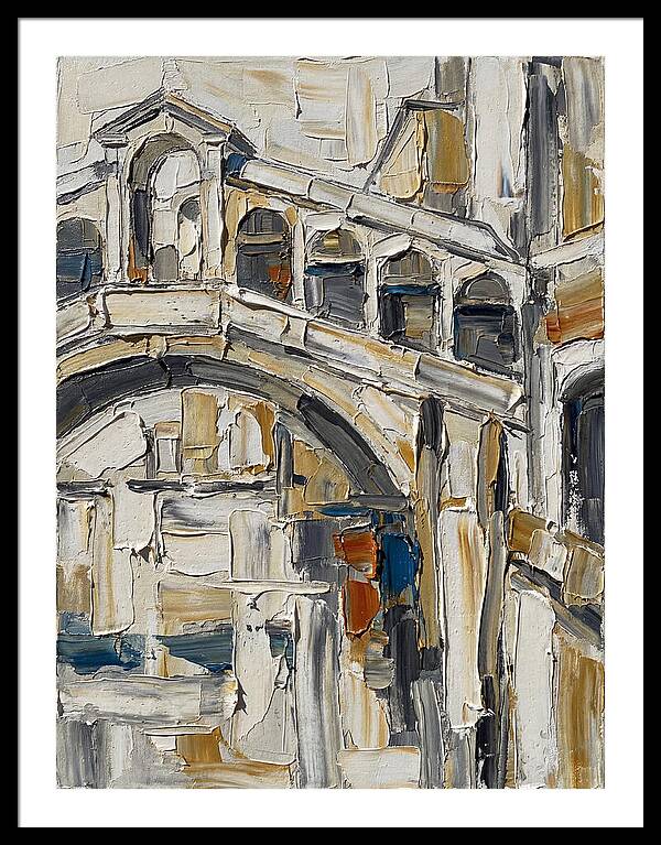 Venetian Bridge In Palette Knife Style