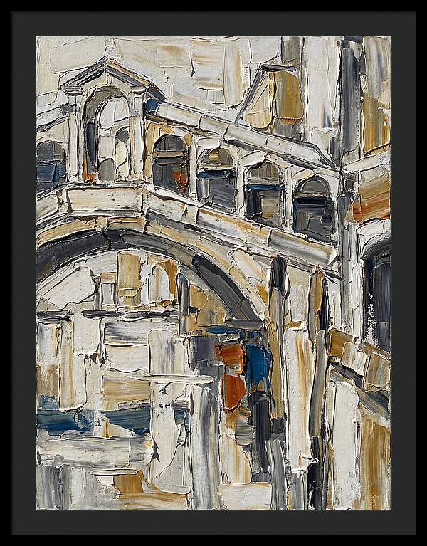 Venetian Bridge In Palette Knife Style
