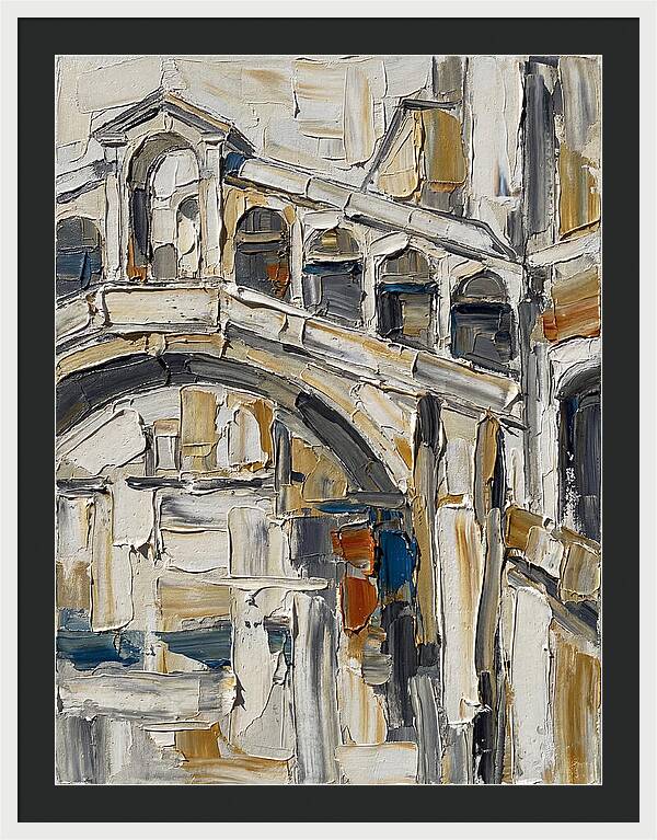 Venetian Bridge In Palette Knife Style