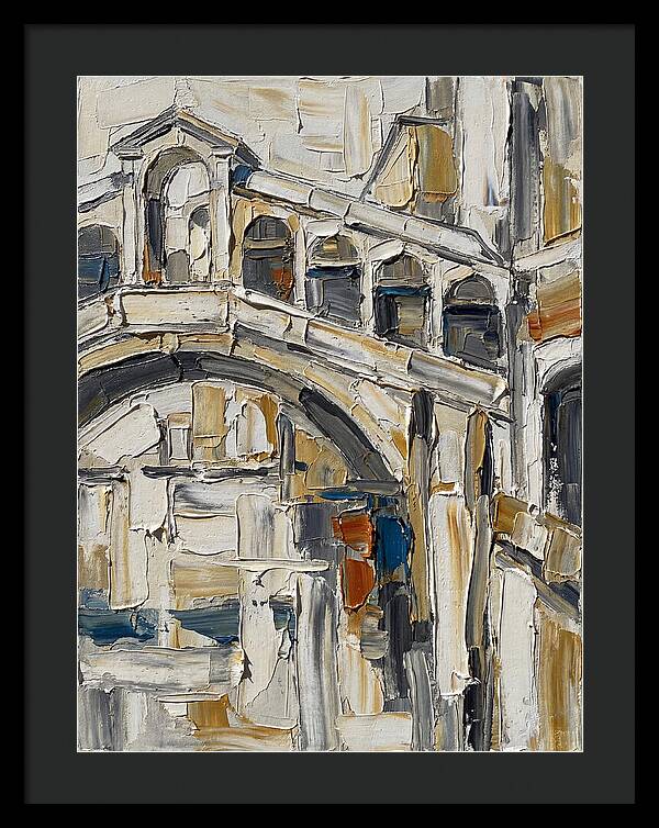 Venetian Bridge In Palette Knife Style