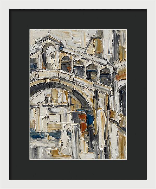 Venetian Bridge In Palette Knife Style