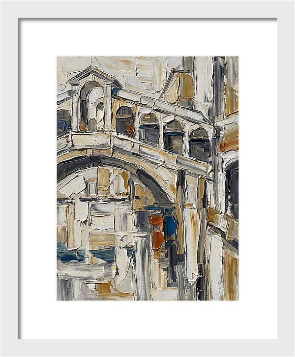 Venetian Bridge In Palette Knife Style