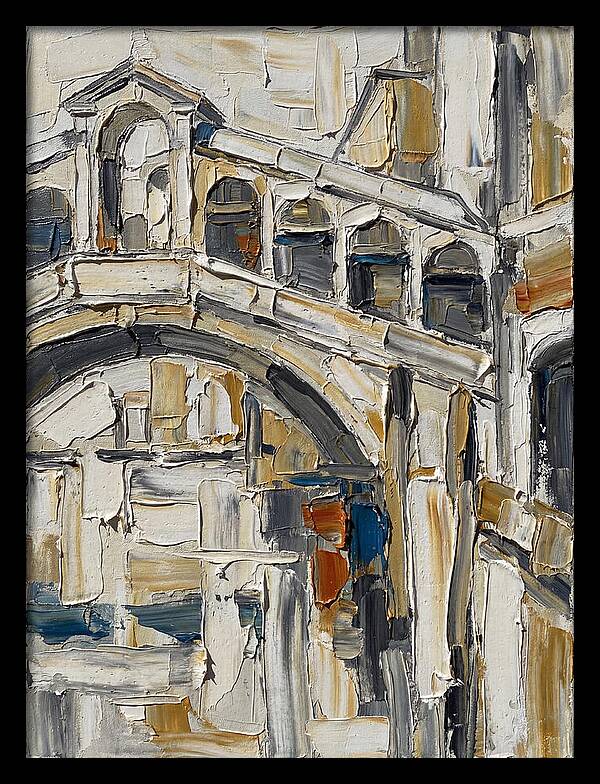 Venetian Bridge In Palette Knife Style