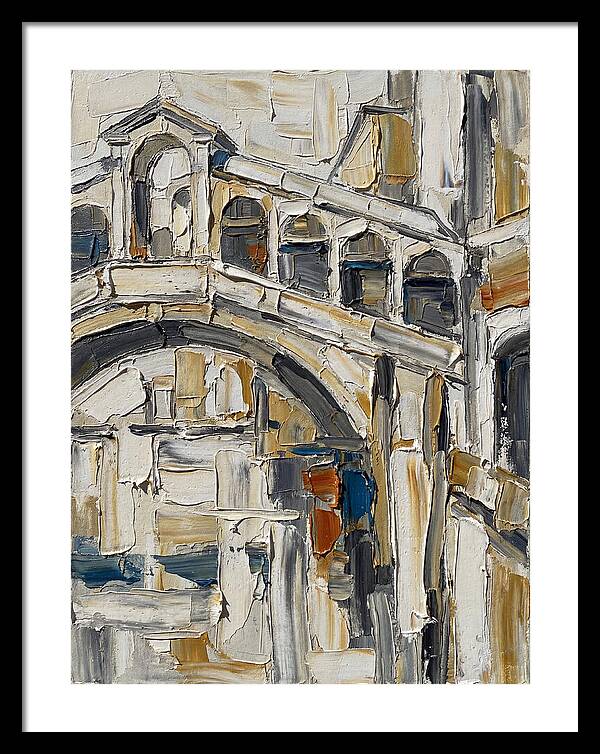 Venetian Bridge In Palette Knife Style