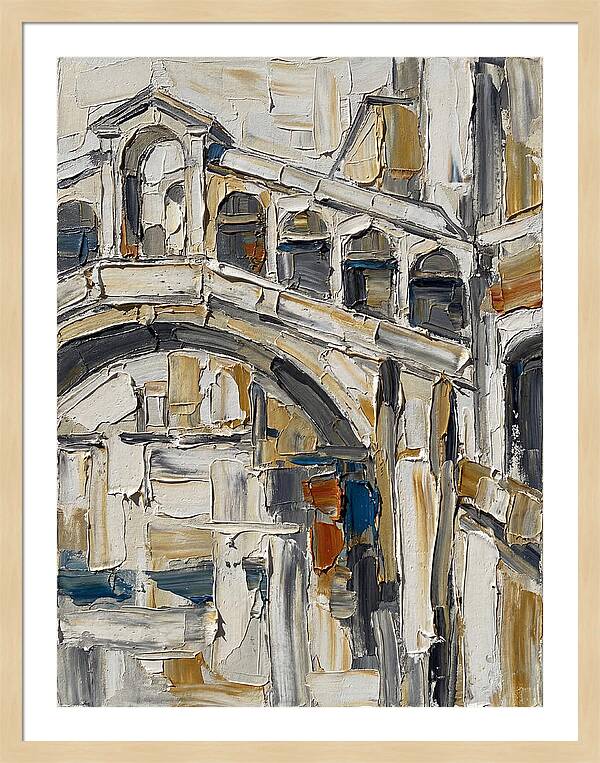 Venetian Bridge In Palette Knife Style