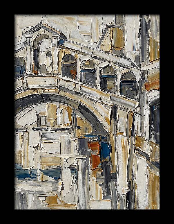 Venetian Bridge In Palette Knife Style