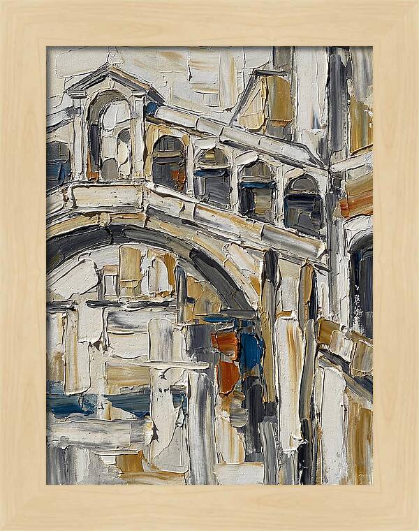 Venetian Bridge In Palette Knife Style