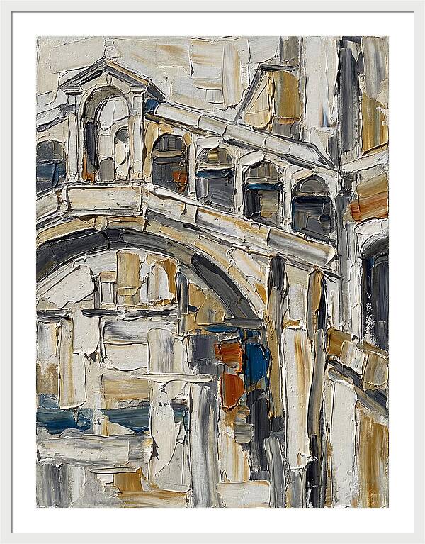 Venetian Bridge In Palette Knife Style