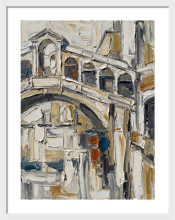 Venetian Bridge In Palette Knife Style