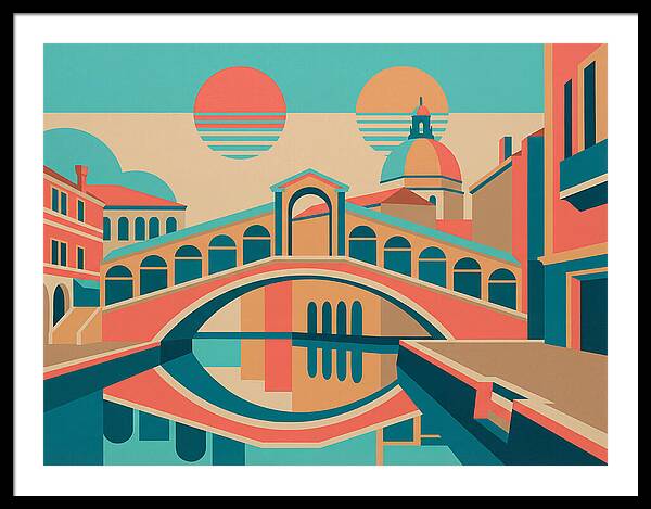 Venetian Bridge In Pop Art Style