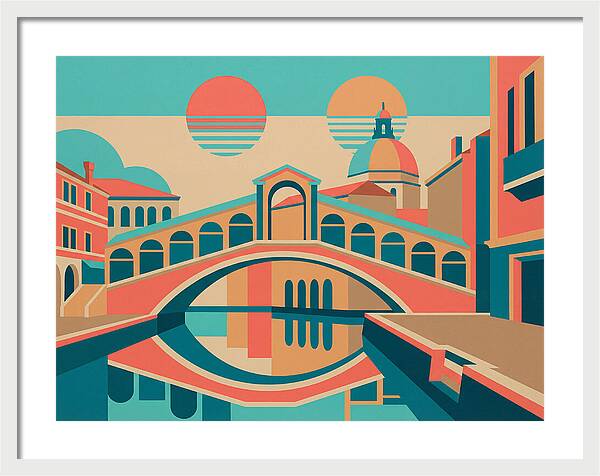 Venetian Bridge In Pop Art Style
