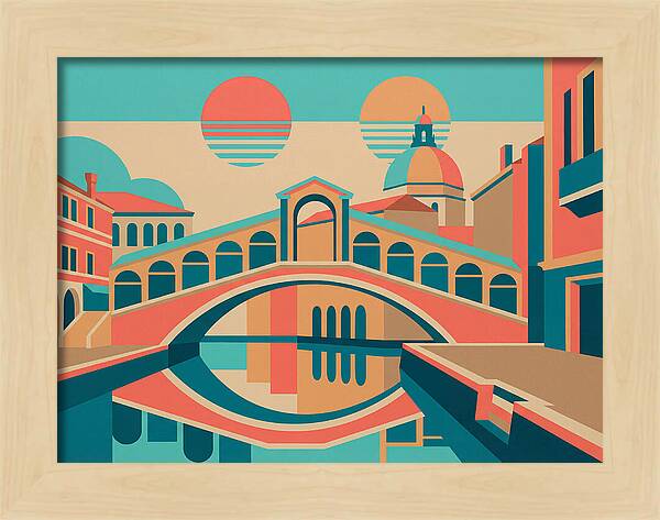 Venetian Bridge In Pop Art Style