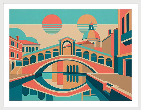 Venetian Bridge In Pop Art Style