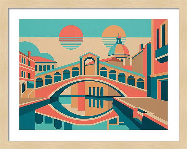 Venetian Bridge In Pop Art Style