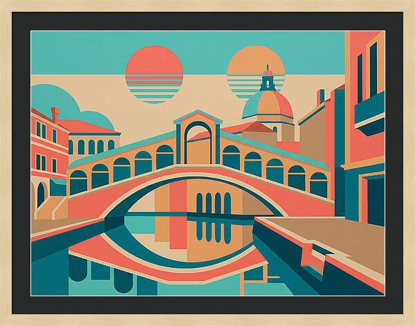 Venetian Bridge In Pop Art Style