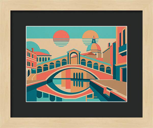 Venetian Bridge In Pop Art Style
