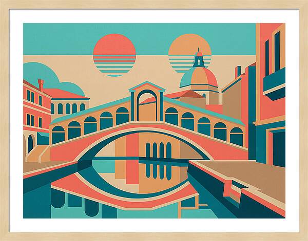 Venetian Bridge In Pop Art Style