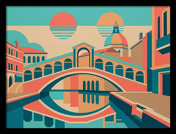 Venetian Bridge In Pop Art Style