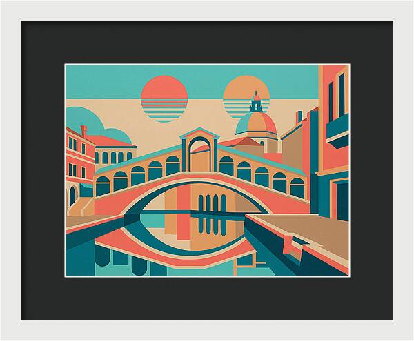 Venetian Bridge In Pop Art Style