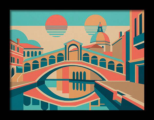 Venetian Bridge In Pop Art Style