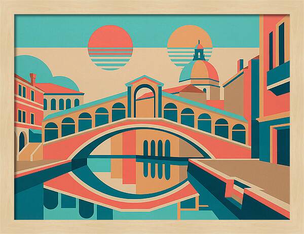 Venetian Bridge In Pop Art Style