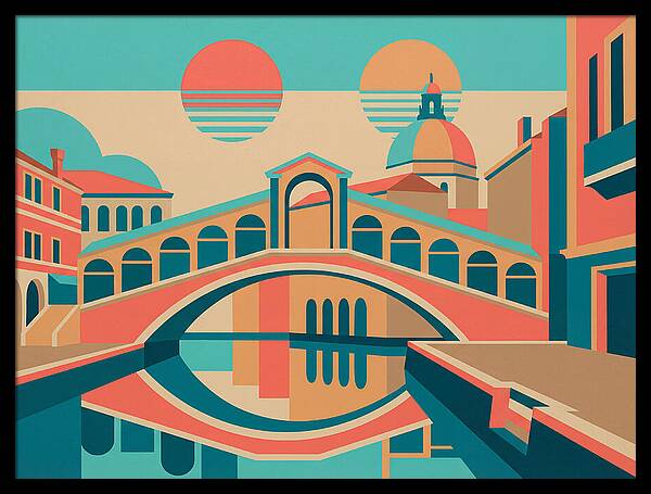 Venetian Bridge In Pop Art Style