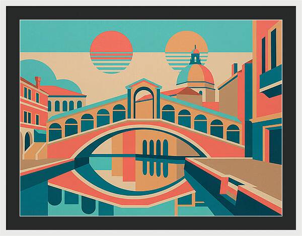 Venetian Bridge In Pop Art Style