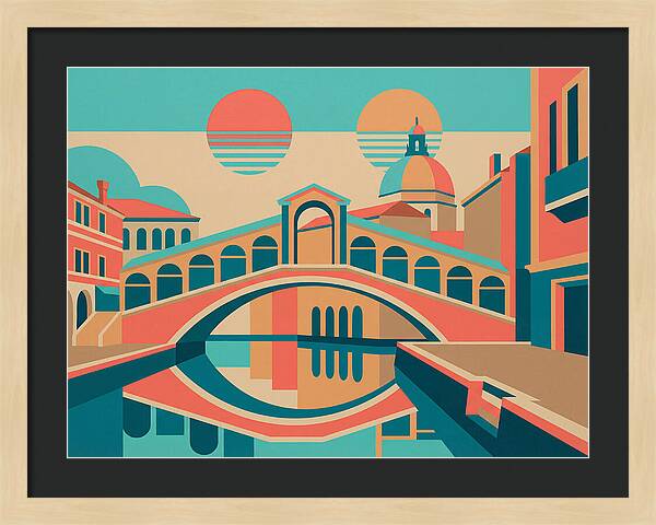 Venetian Bridge In Pop Art Style