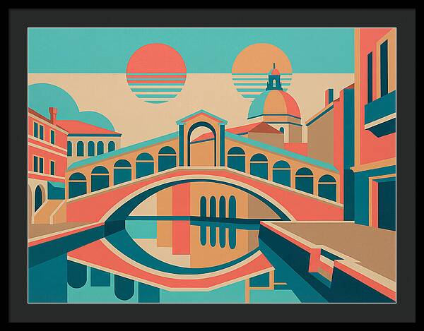 Venetian Bridge In Pop Art Style