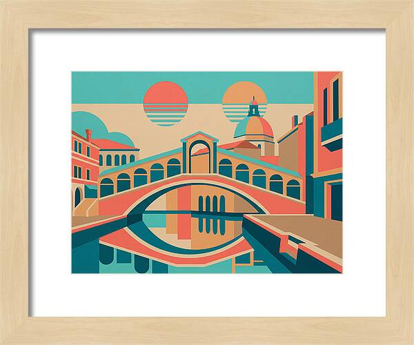 Venetian Bridge In Pop Art Style