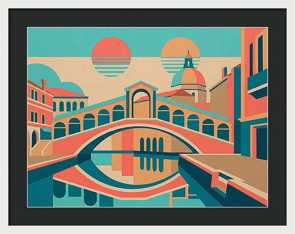 Venetian Bridge In Pop Art Style