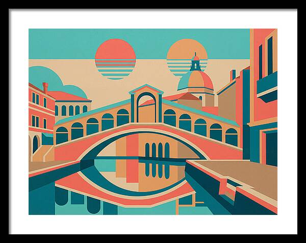 Venetian Bridge In Pop Art Style